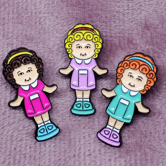 Official Polly Pocket ~ Character Push Pins ~ Vintage Collectible~ Set Of 3 - Picture 3 of 6